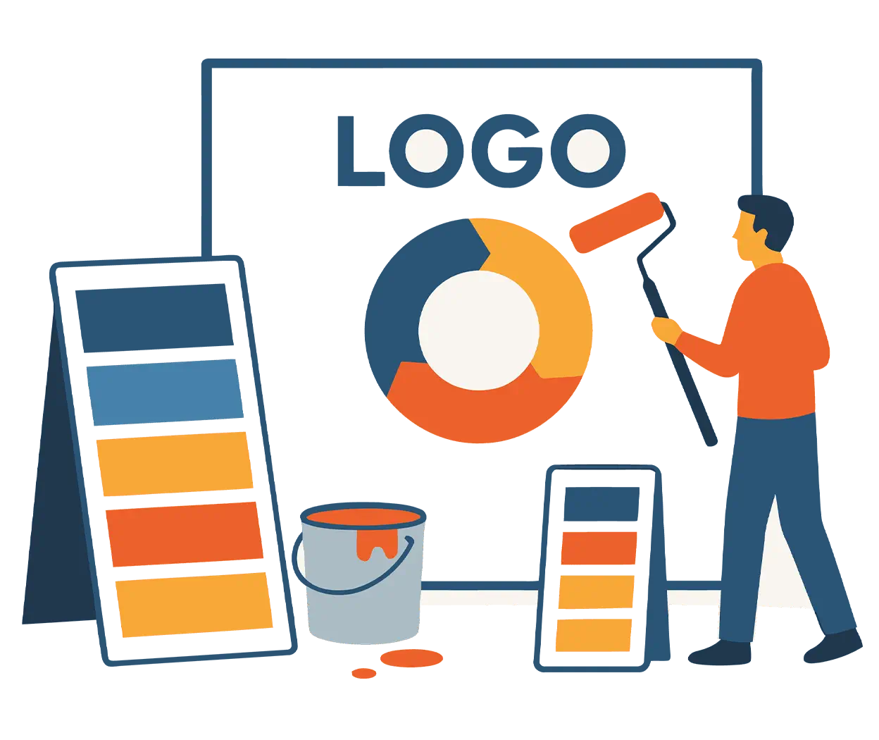 Modern logo design for brand identity and creative logo branding.