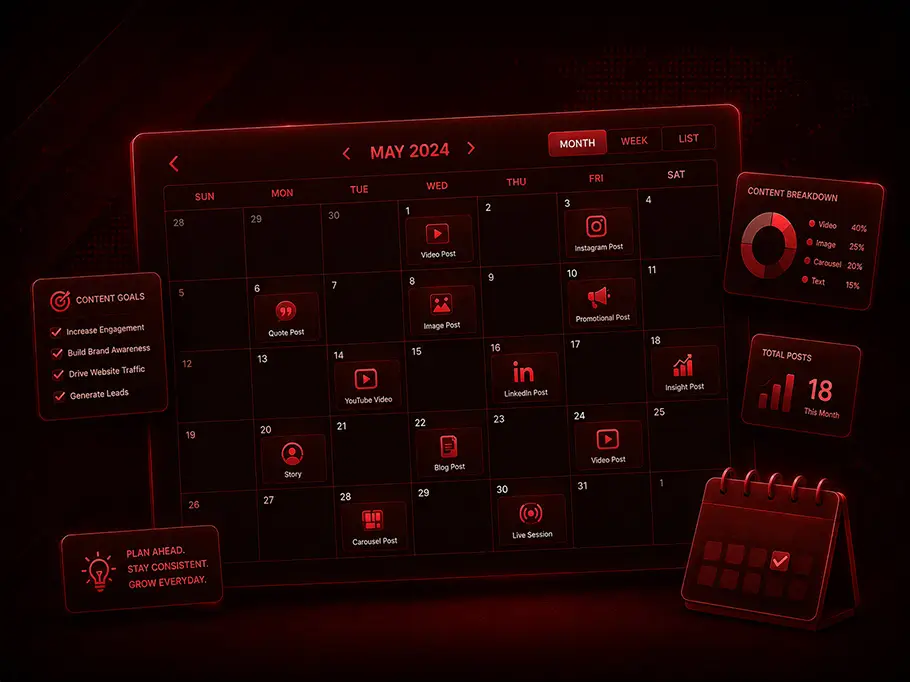 Monthly Content Calendar